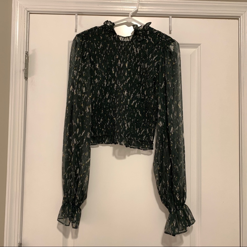 Long sleeve Do+Be ruched blouse size Medium